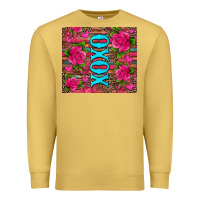 Antique Gold xoxo valentine's day pink roses and hearts Premium Sweatshirt - Jasminsmagicworld