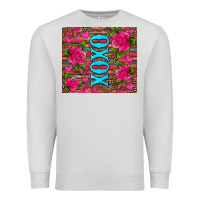 Dove Grey xoxo valentine's day pink roses and hearts Premium Sweatshirt - Jasminsmagicworld