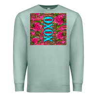 Seafoam xoxo valentine's day pink roses and hearts Premium Sweatshirt - Jasminsmagicworld