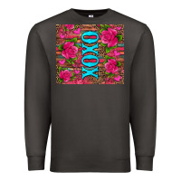 Smoke xoxo valentine's day pink roses and hearts Premium Sweatshirt - Jasminsmagicworld