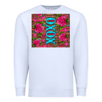 White xoxo valentine's day pink roses and hearts Premium Sweatshirt - Jasminsmagicworld