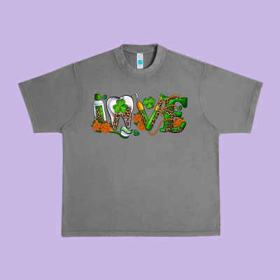 Dental Love St Patricks Day Urban Heavy Tee Designed By Ranaportraitstore