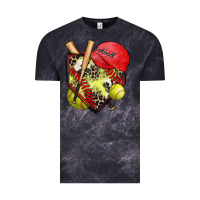 Cloud Black softball home plate Vintage Tee - Zillion Design Studio