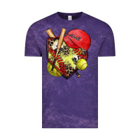 Cloud Purple softball home plate Vintage Tee - Zillion Design Studio
