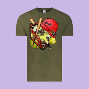 Softball Home Plate Vintage Tee Designed By Zillion Design Studio