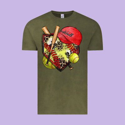 Softball Home Plate Vintage Tee Designed By Zillion Design Studio