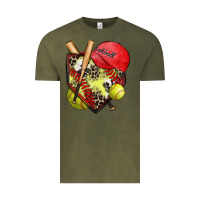 Vintage Olive softball home plate Vintage Tee - Zillion Design Studio