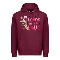 Burgundy clouds of love Premium Hoodie - MaliasSmallBusiness