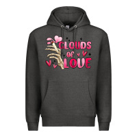 Charcoal Heather clouds of love Premium Hoodie - MaliasSmallBusiness