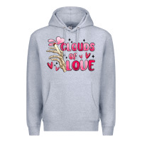 Heather Grey clouds of love Premium Hoodie - MaliasSmallBusiness