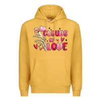 Mustard clouds of love Premium Hoodie - MaliasSmallBusiness
