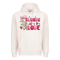 Pale Pink clouds of love Premium Hoodie - MaliasSmallBusiness