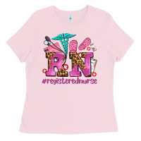 Bubblegum Pink registered nurse with crocs Ladies Tee - AdoDesignShop