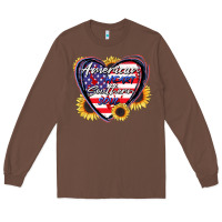 Chestnut American heart southern soul Long Sleeve Tee - CowGirlArtShop