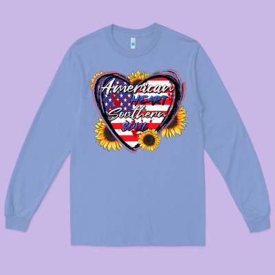 American Heart Southern Soul Long Sleeve Tee Designed By Cowgirlartshop