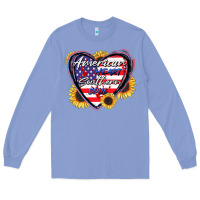 Colony Blue American heart southern soul Long Sleeve Tee - CowGirlArtShop