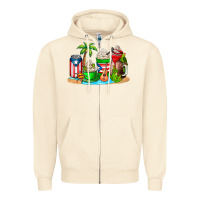 Sandshell puerto rico coffee cups Zipper Hoodie - AdoDesignShop