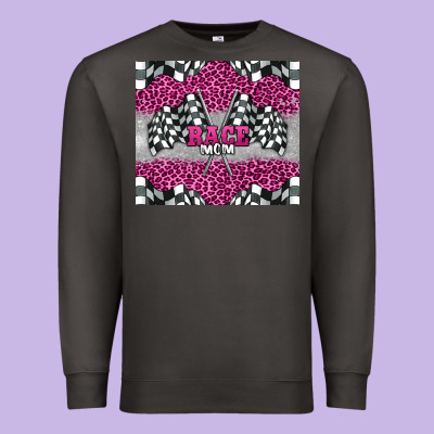 Race Mom Premium Sweatshirt Designed By Barkaloodesign