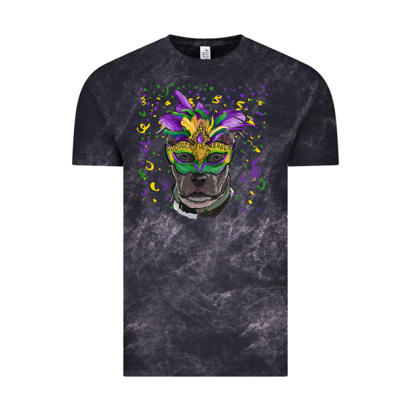 Mardi Gras  Mask Pitbull Vintage Tee by RanaPortraitStore | Teevron