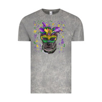 Cloud Rock mardi gras  mask pitbull Vintage Tee - RanaPortraitStore