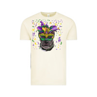 Vintage Arctic mardi gras  mask pitbull Vintage Tee - RanaPortraitStore