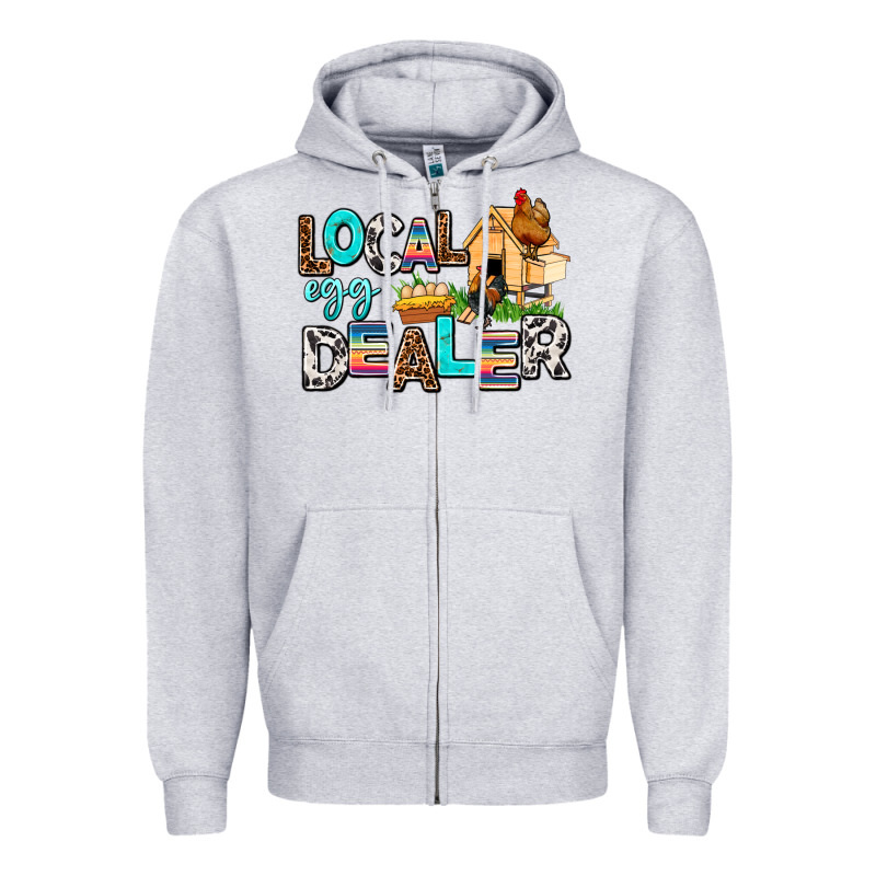 Local Egg Dealer Zipper Hoodie by AdoDesignShop | Teevron