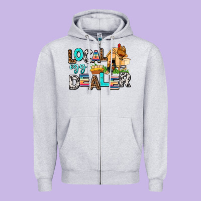 Local Egg Dealer Zipper Hoodie Designed By Adodesignshop