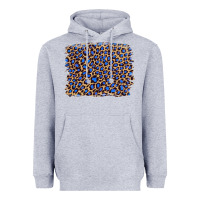 Heather Grey leopard with navy blue glitter Heavyweight Hoodie - Artiststas