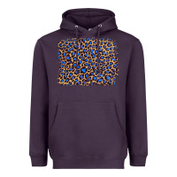 Plum leopard with navy blue glitter Heavyweight Hoodie - Artiststas