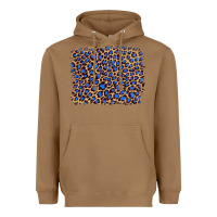 Leopard With Navy Blue Glitter Heavyweight Hoodie | Teevron