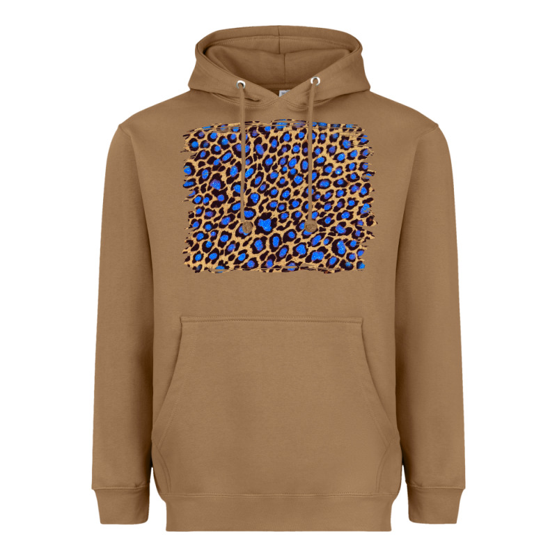 Leopard With Navy Blue Glitter Heavyweight Hoodie by Artiststas | Teevron