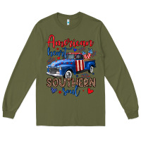 Army Green American heart southern soul truck Long Sleeve Tee - Neo Western