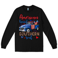 Black American heart southern soul truck Long Sleeve Tee - Neo Western