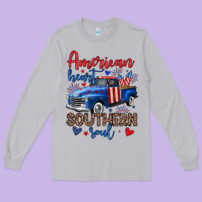 American Heart Southern Soul Truck Long Sleeve Tee Designed By Neo Western