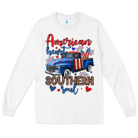 White American heart southern soul truck Long Sleeve Tee - Neo Western