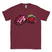 Burgundy autism mom 1 Classic Tee - SublimationCraftShop