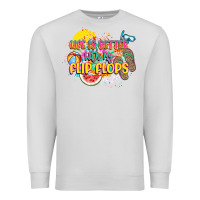 Dove Grey Life is better with my flip flops Premium Sweatshirt - NancyCooperArtShop