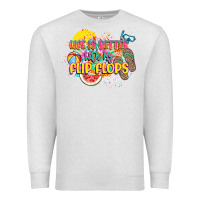 Oatmeal Heather Life is better with my flip flops Premium Sweatshirt - NancyCooperArtShop