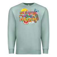 Seafoam Life is better with my flip flops Premium Sweatshirt - NancyCooperArtShop