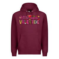 Burgundy little miss valentine Premium Hoodie - NancyCooperArtShop