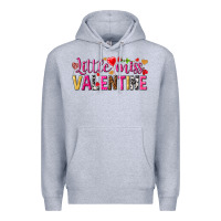 Heather Grey little miss valentine Premium Hoodie - NancyCooperArtShop