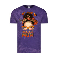 Cloud Purple basketball messy bun mom Vintage Tee - texasbilliewilder