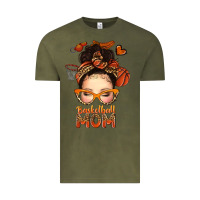 Vintage Olive basketball messy bun mom Vintage Tee - texasbilliewilder