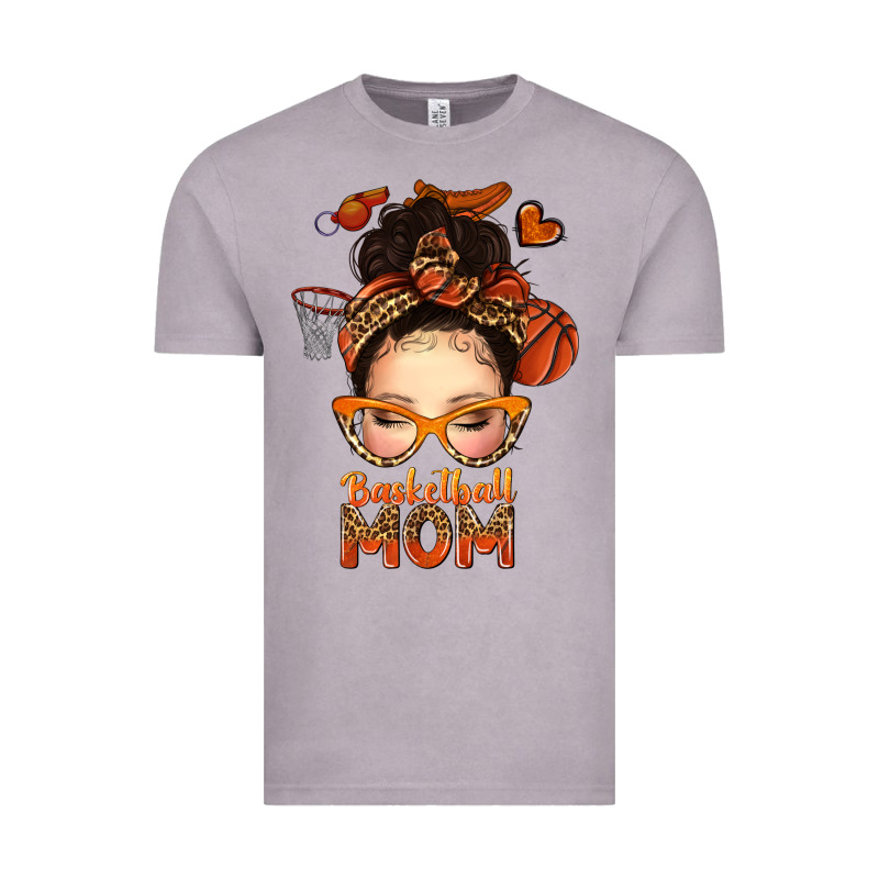 Basketball Messy Bun Mom Vintage Tee by texasbilliewilder | Teevron