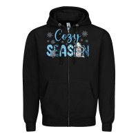 Black cozy season gnome coffee Zipper Hoodie - JahusDesignShop