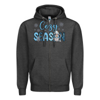 Charcoal Heather cozy season gnome coffee Zipper Hoodie - JahusDesignShop