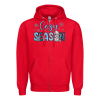 Red cozy season gnome coffee Zipper Hoodie - JahusDesignShop