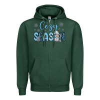 Sports Green cozy season gnome coffee Zipper Hoodie - JahusDesignShop