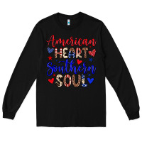 Black American heart southern soul Long Sleeve Tee - Neo Western