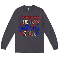 Smoke American heart southern soul Long Sleeve Tee - Neo Western